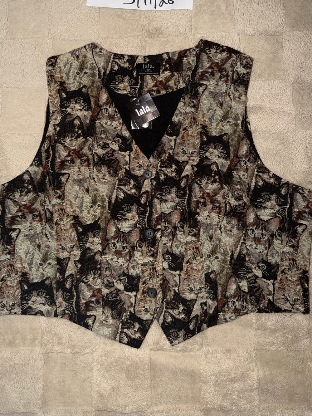 Dressed in LaLaCrazy Cat Lady Jacquard Waistcoat Vest